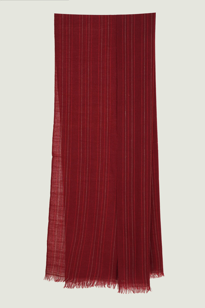 Kashmir Loom Sphinx Cashmere Scarf Port Rhubarb