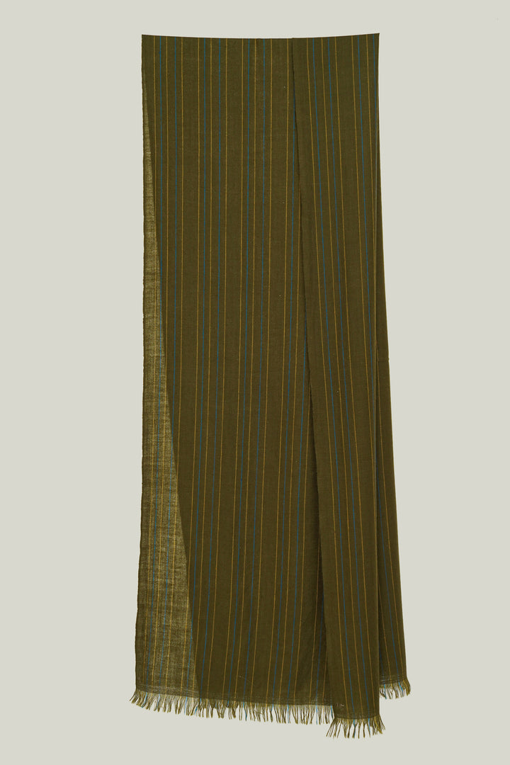 Kashmir Loom Sphinx Cashmere Scarf Everglade Senf