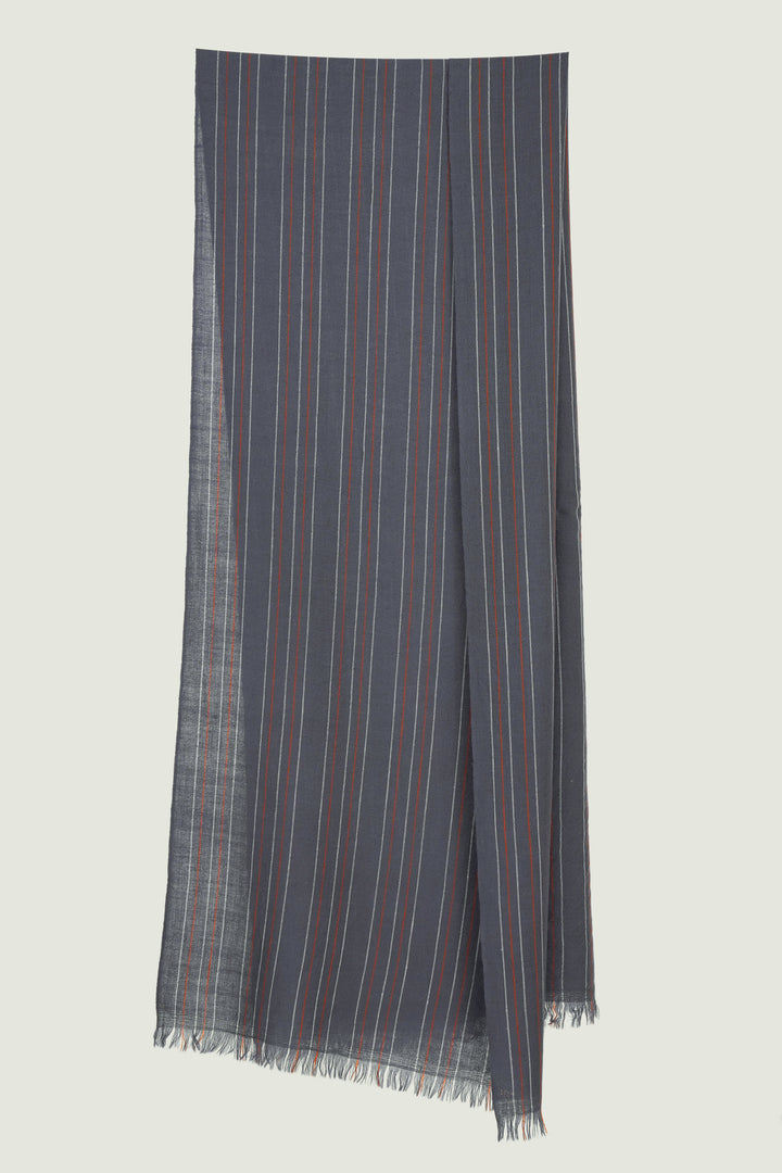 Kashmir Loom Sphinx Cashmere Scarf Whale Ivory