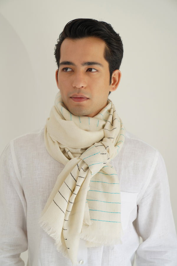 Steppe Cashmere Mens Large Scarf