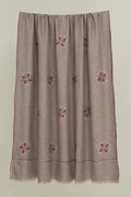 Kashmir Loom Sozni Bail Buta Hand Embroidered Pashmina Shawl Natural