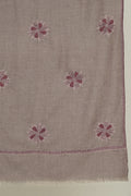 Kashmir Loom Sozni Bail Buta Hand Embroidered Pashmina Shawl Natural