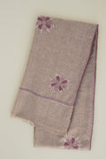 Kashmir Loom Sozni Bail Buta Hand Embroidered Pashmina Shawl Natural