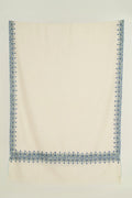 Sozni Arzu Borderdar Hand Embroidered Pashmina Stole Ivory