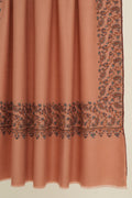 Kashmir Loom Sozni Mehrish Dordar Hand Embroidered Pashmina Shawl Lemonade