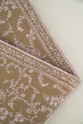 Sidra Jaaldar Hand Embroidered Pashmina Shawl Fawn Peach