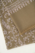Sidra Jaaldar Hand Embroidered Pashmina Shawl Fawn Peach