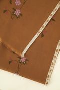Kashmir Loom Kani Farwah Hand woven Cashmere Scarf Ivory Tobacco