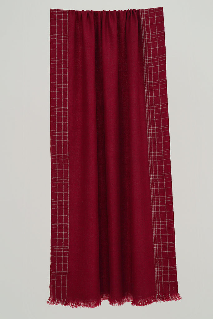 Handwoven Cashmere Twill Weave Large Scarf | Kashmir Loom