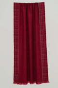 Kashmir Loom Trellis Cashmere Mens Large Scarf Cherry Mist