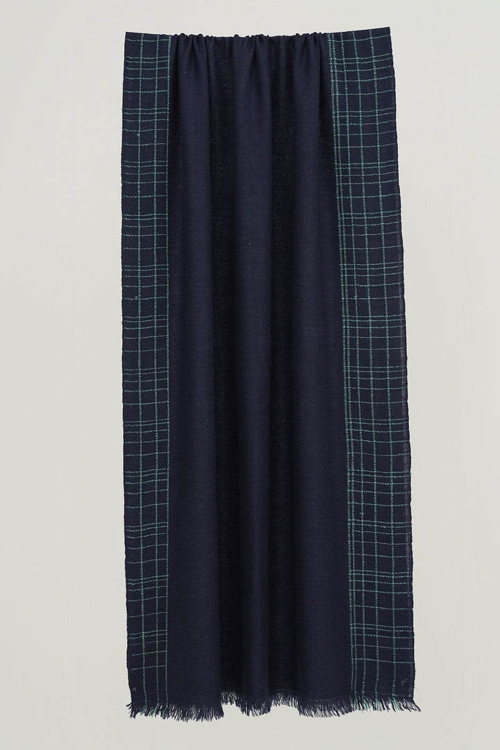 Cashmere Check Women's Stole | Kashmir Loom