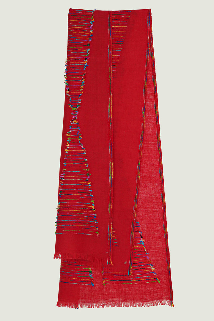 Cashmere Ikat Women's Shawl , Scarf, Stole | Kashmir Loom