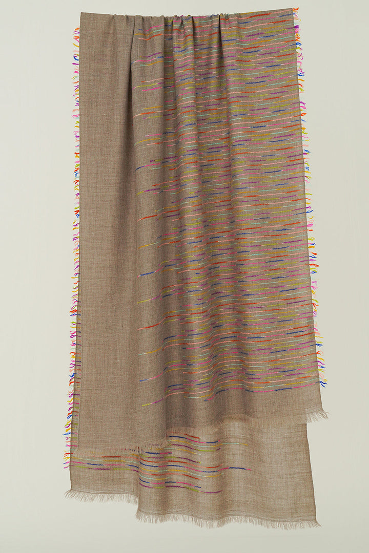 Cashmere Ikat Women's Shawl , Scarf, Stole | Kashmir Loom