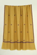 Kashmir Loom Sozni Viyana Hashiya Buti Hand Embroidered Pashmina Shawl Gild