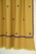 Kashmir Loom Sozni Viyana Hashiya Buti Hand Embroidered Pashmina Shawl Gild