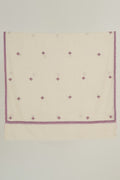 Kashmir Loom Sozni Viyana Hashiya Buti Hand Embroidered Pashmina Shawl Ivory
