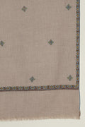 Kashmir Loom Sozni Viyana Hashiya Buti Hand Embroidered Pashmina Shawl Natural