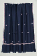 Kashmir Loom Sozni Viyana Hashiya Buti Hand Embroidered Pashmina Shawl Pencil