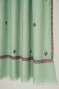 Kashmir Loom Sozni Viyana Hashiya Buti Hand Embroidered Pashmina Shawl Pool
