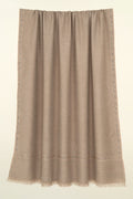 Kashmir Loom Sozni Wardah Hashiya Hand Embroidered Pashmina Shawl Natural