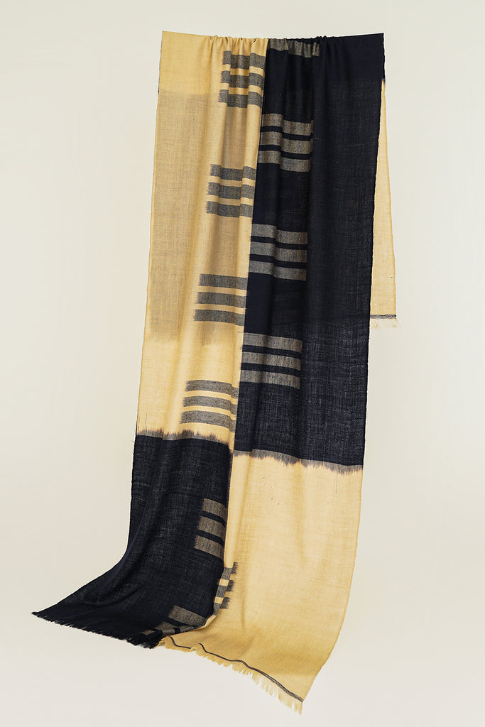 Handwoven Cashmere Ikat Stole | Kashmir Loom