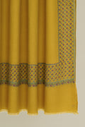 Kashmir Loom Sozni Machi Buti Dordar Hand Embroidered Pashmina Shawl Matcha