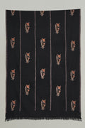 Kashmir Loom Ziah Khatrast Hand Embroidered Pashmina Stole Black