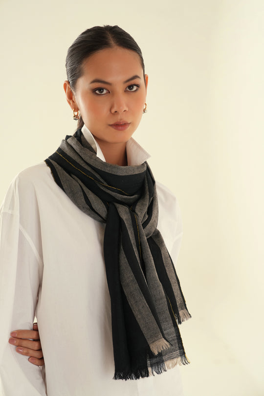 Kashmir Loom Zulfikar Cashmere Scarf 50 x 200 cms