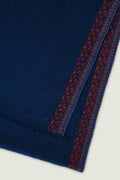 Kashmir Loom Mirab Hashiya Hand Embroidered Pashmina Stole Midnight