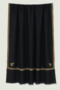 Kashmir Loom Sozni Bail Koundar Hand Embroidered Pashmina Shawl Black