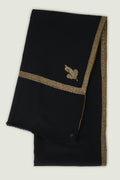 Kashmir Loom Sozni Bail Koundar Hand Embroidered Pashmina Shawl Black
