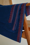 Kashmir Loom Mirab Hashiya Hand Embroidered Pashmina Stole Midnight