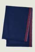 Kashmir Loom Mirab Hashiya Hand Embroidered Pashmina Stole Midnight