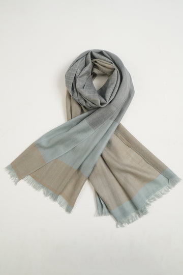 Handwoven Cashmere Colour Block Scarf | Kashmir Loom