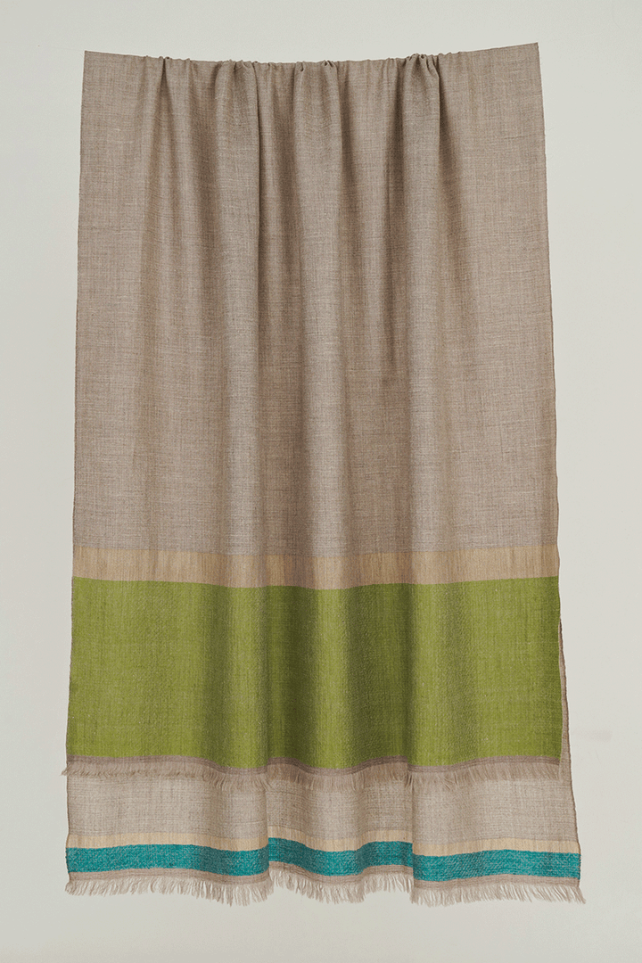 Metallic Cashmere Color Block Shawl | Kashmir LoomMetallic Cashmere Color Block Shawl | Kashmir Loom