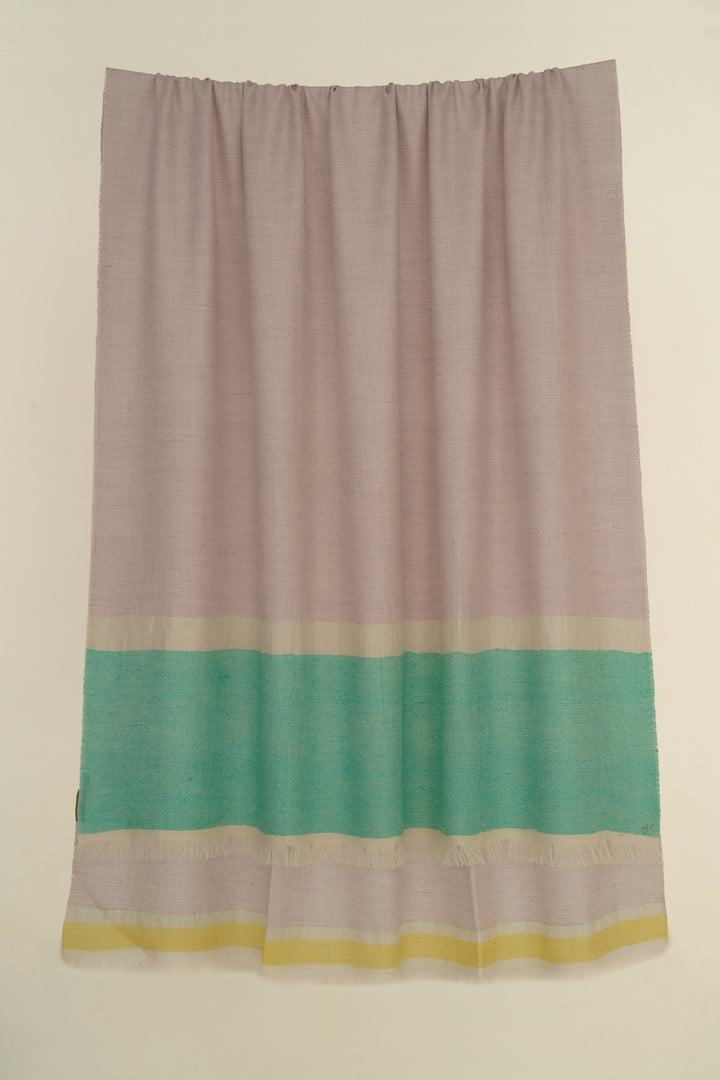 Dona Palla Cashmere Shawl Peppermint Lemon Silver