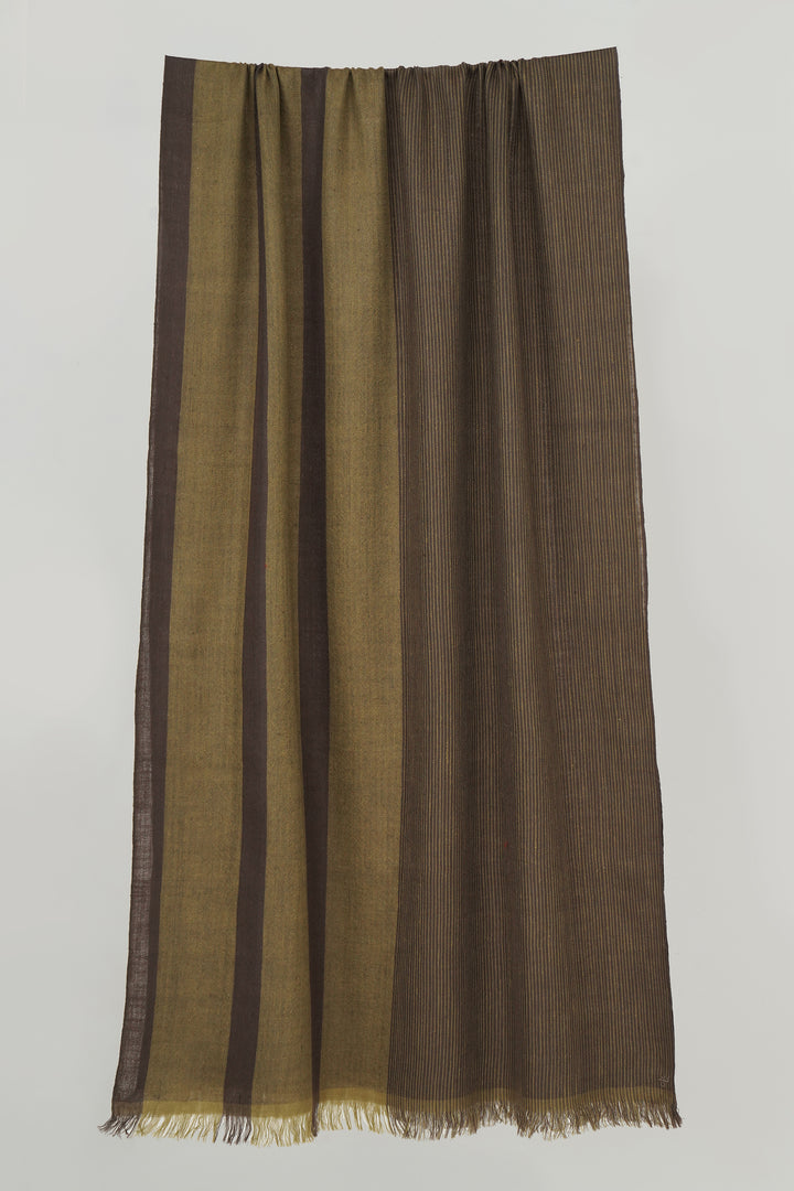 Graphik Cashmere Mens Large Scarf Char Herb