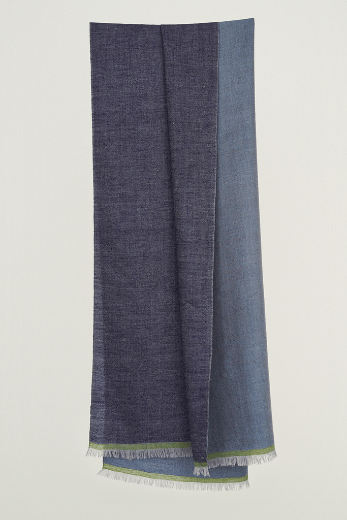 Handwoven Cashmere Double Side Stole | Kashmir Loom