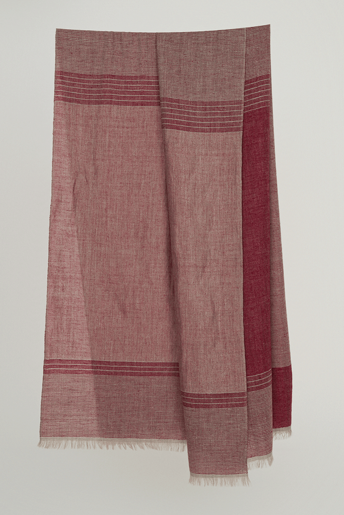 Pashmina Metallic Stripes Shawl Luster Kashmir Loom