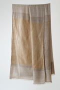 Metallic Cashmere Stripes Shawl | Kashmir Loom