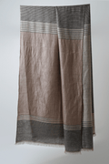 Metallic Cashmere Stripes Shawl | Kashmir Loom