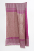 Metallic Cashmere Stripes Shawl | Kashmir Loom
