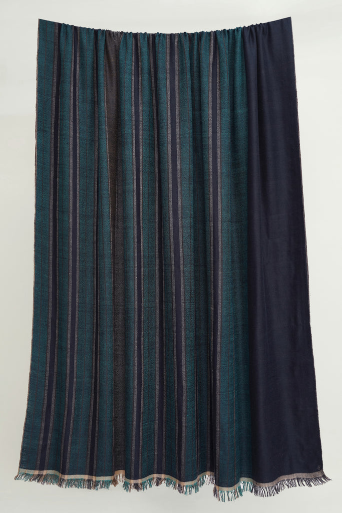 Handwoven Cashmere Double Layer Oversize Shawl | Kashmir Loom
