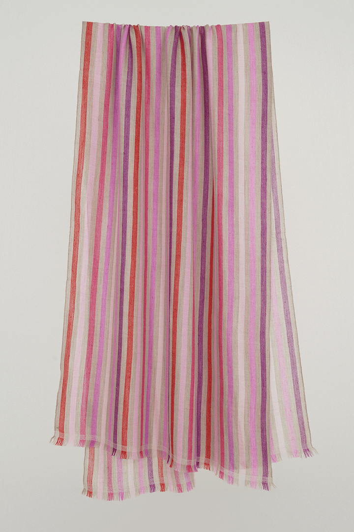 Cashmere Stripe Women's Stole | Kashmir Loom