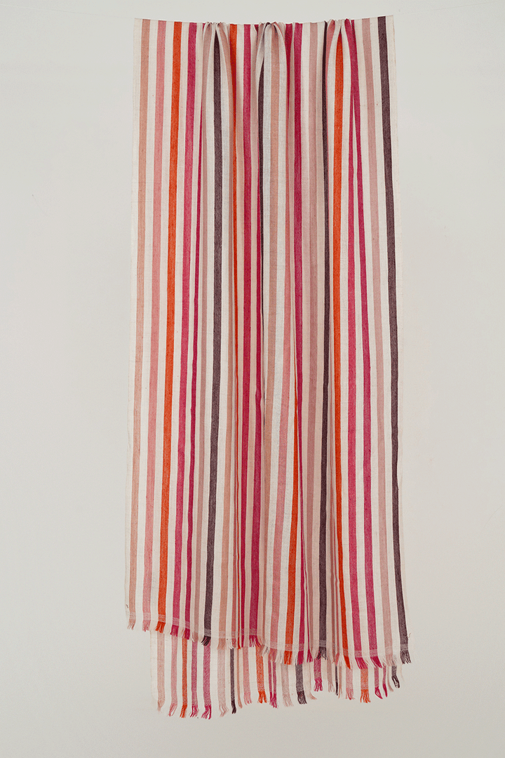 Cashmere Stripe Women's Stole | Kashmir Loom