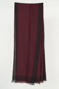 Kashmir Loom Poem Cashmere Stole Royal Red Black
