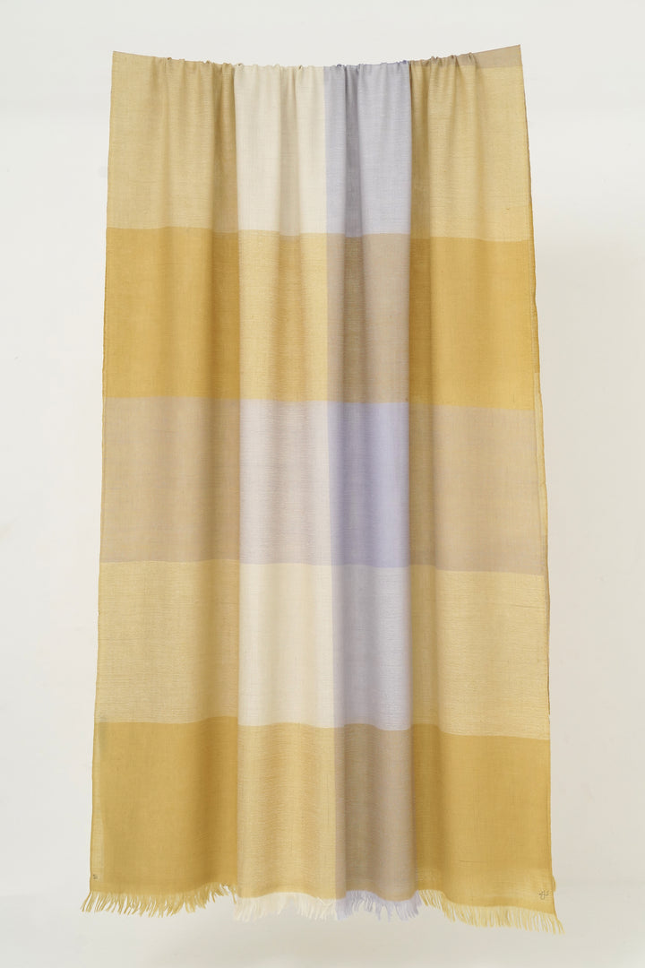 Kashmir Loom Poetry Cashmere Mens Oversize Scarf Marshmallow