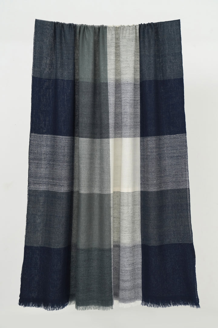 Kashmir Loom Poetry Cashmere Mens Oversize Scarf Nocturne