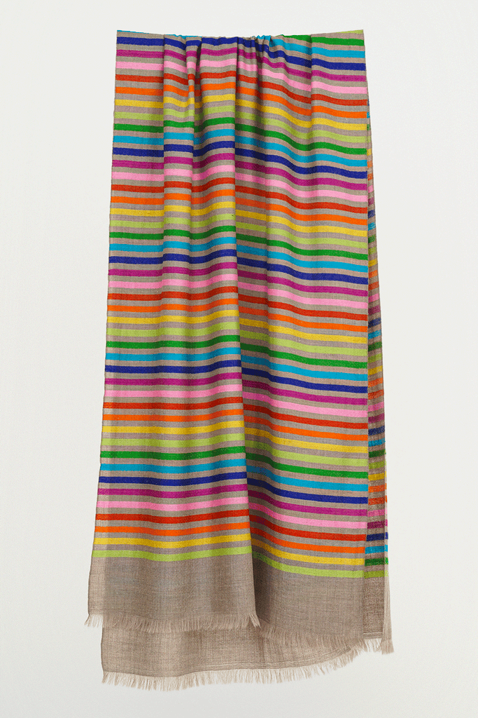 Shop Rainbow Cashmere Stole for Women Online at Kashmir Loom