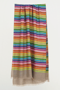 Cashmere Stripe Women's Stole | Kashmir Loom